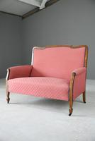 Small Walnut Frame Upholstered Sofa (3 of 12) Small Walnut Frame Upholstered Sofa (3 of 12)