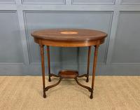Fine Quality Oval Inlaid Mahogany Occasional Table (10 of 16) Fine Quality Oval Inlaid Mahogany Occasional Table (10 of 16)