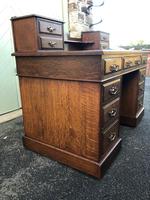 Antique Oak Pedestal Writing Desk (Pri) (3 of 13) Antique Oak Pedestal Writing Desk (Pri) (3 of 13)