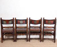 4 Dining Chairs Ships Nautical Chairs Oak Leather 19th Century (4 of 10) 4 Dining Chairs Ships Nautical Chairs Oak Leather 19th Century (4 of 10)