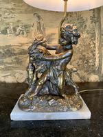 Early 20th Century Lamp Featuring Cherub & Goat (3 of 4)