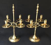 Pair of Arts & Crafts Brass 4 Branch Rise & Fall Candelabra (7 of 7) Pair of Arts & Crafts Brass 4 Branch Rise & Fall Candelabra (7 of 7)