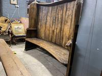 Rare 18th Century / 19th Century Elm Curved - Provincial Settle (3 of 6) Rare 18th Century / 19th Century Elm Curved - Provincial Settle (3 of 6)
