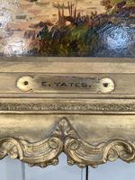 Antique Victorian large landscape oil painting in gilt gesso frame by E Yates (6 of 10) Antique Victorian large landscape oil painting in gilt gesso frame by E Yates (6 of 10)