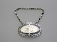 George III Pierced Silver Wine Label 'Port', Unmarked - Probably by Hester Bateman c.1780 (2 of 7) George III Pierced Silver Wine Label 'Port', Unmarked - Probably by Hester Bateman c.1780 (2 of 7)