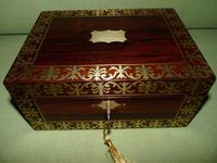 QUALITY Inlaid Regency Rosewood Jewellery Box + Tray. c1830 (2 of 15) QUALITY Inlaid Regency Rosewood Jewellery Box + Tray. c1830 (2 of 15)