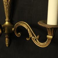 French Pair of Gilded Brass Antique Wall Lights (6 of 8) French Pair of Gilded Brass Antique Wall Lights (6 of 8)
