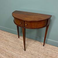 Elegant Demi Lune Tambour Front Antique Side Table (4 of 6) Elegant Demi Lune Tambour Front Antique Side Table (4 of 6)