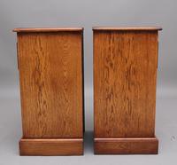 Pair of Mid 20th Century Burr Oak Bedside Chests (8 of 11) Pair of Mid 20th Century Burr Oak Bedside Chests (8 of 11)