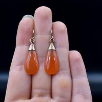 Antique Carnelian Agate 9ct Gold Drop Dangle Earrings (5 of 5) Antique Carnelian Agate 9ct Gold Drop Dangle Earrings (5 of 5)