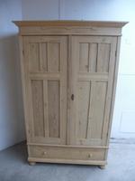 Panelled Antique Pine 2 Door Knockdown Wardrobe to wax / paint (9 of 10) Panelled Antique Pine 2 Door Knockdown Wardrobe to wax / paint (9 of 10)