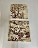 Victorian Ceramic Tiles Landscape Scene c.1875 (2 of 5) Victorian Ceramic Tiles Landscape Scene c.1875 (2 of 5)