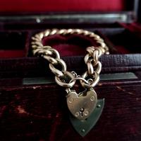Antique Victorian 9ct Rose Gold Curb Bracelet, Heart Padlock (2 of 13) Antique Victorian 9ct Rose Gold Curb Bracelet, Heart Padlock (2 of 13)