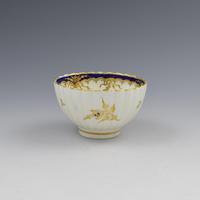 Caughley Porcelain Fluted Tea Bowl Dresden Flowers & Butterfly c.1785 (3 of 8) Caughley Porcelain Fluted Tea Bowl Dresden Flowers & Butterfly c.1785 (3 of 8)