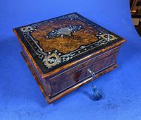 Victorian French Burr Cedar Jewellery Box with ebonised fruitwood and original interior (4 of 13) Victorian French Burr Cedar Jewellery Box with ebonised fruitwood and original interior (4 of 13)