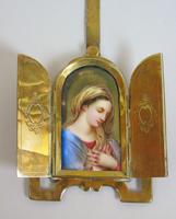 Antique Porcelain Plaque Portrait Miniature of the Madonna (4 of 6) Antique Porcelain Plaque Portrait Miniature of the Madonna (4 of 6)