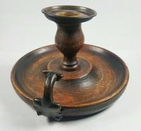 Rare Stunning 18th Century Oak & Bronze Hunting Dog Handle Chamberstick c.1770 (4 of 13) Rare Stunning 18th Century Oak & Bronze Hunting Dog Handle Chamberstick c.1770 (4 of 13)