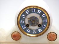 Fine Antique French Alabaster Mantel Clock – Blue Painted Dial 8-day Striking Mantle Clock (4 of 8) Fine Antique French Alabaster Mantel Clock – Blue Painted Dial 8-day Striking Mantle Clock (4 of 8)