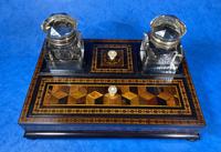 Victorian Rosewood & Tunbridge Ware Inkstand by Thomas Barton (23 of 24) Victorian Rosewood & Tunbridge Ware Inkstand by Thomas Barton (23 of 24)