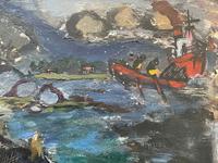 Expressionist Scottish Oil Painting Fishermen Hauling The Nets by Archibald Peddie Glasgow School of Art (9 of 37) Expressionist Scottish Oil Painting Fishermen Hauling The Nets by Archibald Peddie Glasgow School of Art (9 of 37)