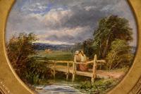 Oil Painting by Henry Barnes "Crossing the Bridge" (3 of 5) Oil Painting by Henry Barnes "Crossing the Bridge" (3 of 5)