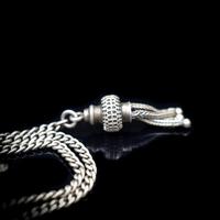 Antique Sterling Silver Albertina Albert Watch Chain Bracelet with Tassel (4 of 11) Antique Sterling Silver Albertina Albert Watch Chain Bracelet with Tassel (4 of 11)