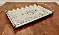 Art Deco Silver Plated Cut Glass Mirror Tray (2 of 11) Art Deco Silver Plated Cut Glass Mirror Tray (2 of 11)