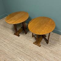 Unusual Pair of Edwardian Oak Drop Leaf Antique Sofa Tables (2 of 7) Unusual Pair of Edwardian Oak Drop Leaf Antique Sofa Tables (2 of 7)
