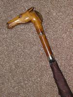 Antique English Made Brown Silk Canopy Umbrella & Hand Carved Horse Head Handle (8 of 14) Antique English Made Brown Silk Canopy Umbrella & Hand Carved Horse Head Handle (8 of 14)