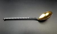 6 x Vintage Russian Silver Gilt Barley Twist Caviar Spoons c.1952 (4 of 6) 6 x Vintage Russian Silver Gilt Barley Twist Caviar Spoons c.1952 (4 of 6)