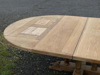 Large Round French Bleached Oak Farmhouse Table with Extensions (35 of 38) Large Round French Bleached Oak Farmhouse Table with Extensions (35 of 38)