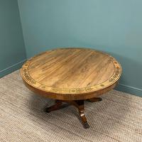 Spectacular Mellow Rosewood and Brass Inlaid Regency Circular Centre Table (8 of 8) Spectacular Mellow Rosewood and Brass Inlaid Regency Circular Centre Table (8 of 8)