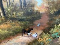 Stunning Large Vintage English Country Farmland Landscape Oil Painting - Signed (9 of 12) Stunning Large Vintage English Country Farmland Landscape Oil Painting - Signed (9 of 12)
