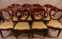 Set of 12 Victorian Mahogany Balloon Back Dining Chairs fully restored (5 of 11) Set of 12 Victorian Mahogany Balloon Back Dining Chairs fully restored (5 of 11)