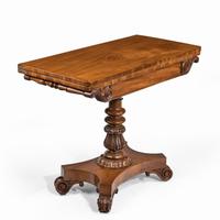 Companion Pair of William IV Flame Mahogany Card Tables (9 of 13) Companion Pair of William IV Flame Mahogany Card Tables (9 of 13)