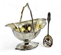 George III antique silver and gilt sugar or sweet meats bowl, London 1794