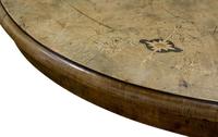 Oval Inlaid Walnut Loo Table on Quadruple Base (2 of 8) Oval Inlaid Walnut Loo Table on Quadruple Base (2 of 8)