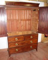 1900's Mahogany Linen Press All hanging with 2 Drawers (4 of 4) 1900's Mahogany Linen Press All hanging with 2 Drawers (4 of 4)