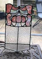 Antique Stained Glass Panel with Pink Glass Detail (8 of 10) Antique Stained Glass Panel with Pink Glass Detail (8 of 10)