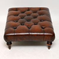 Antique Victorian Style Deep Buttoned Leather Stool (3 of 8) Antique Victorian Style Deep Buttoned Leather Stool (3 of 8)