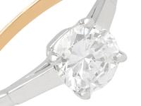 0.93ct Diamond & 18ct Yellow Gold Solitaire Ring - Vintage c.1940 (3 of 9) 0.93ct Diamond & 18ct Yellow Gold Solitaire Ring - Vintage c.1940 (3 of 9)