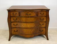 Antique Mahogany Serpentine Front Chest of Drawers with Pull-out Writing Slide (1 of 7)