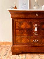 Flamed Mahogany Chest of Drawers / Sideboard / Commode with Marble (5 of 8) Flamed Mahogany Chest of Drawers / Sideboard / Commode with Marble (5 of 8)