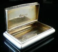 Sterling Silver Snuff Box, Antique Birmingham 1835, Maker TS