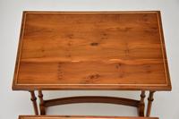 Antique Yew Wood Nest of 4 Tables (4 of 9) Antique Yew Wood Nest of 4 Tables (4 of 9)