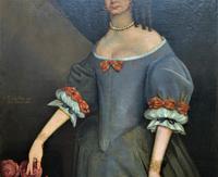 Huge Period Antique 3/4 Length Oil Portrait Painting of 17th Century Lady (8 of 13) Huge Period Antique 3/4 Length Oil Portrait Painting of 17th Century Lady (8 of 13)
