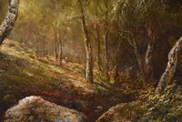 Oil Painting by Joseph Thors "The Stream Through The Woods" (4 of 5) Oil Painting by Joseph Thors "The Stream Through The Woods" (4 of 5)