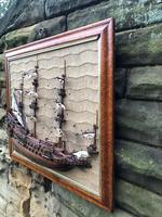 Unusual Model of Galleon In Birds Eye Maple Frame (5 of 9) Unusual Model of Galleon In Birds Eye Maple Frame (5 of 9)