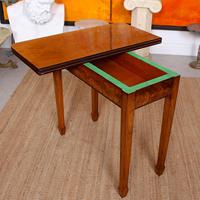 Writing Table 19th Century Flamed Mahogany Folding Card Console Table (5 of 12) Writing Table 19th Century Flamed Mahogany Folding Card Console Table (5 of 12)