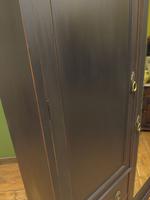 Antique Black Painted Double Wardrobe with Mirror in 4 Parts, Gothic Shabby Chic (15 of 17) Antique Black Painted Double Wardrobe with Mirror in 4 Parts, Gothic Shabby Chic (15 of 17)